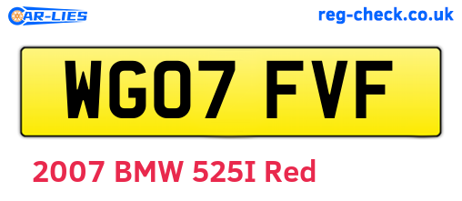 WG07FVF are the vehicle registration plates.