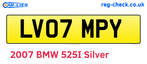 LV07MPY are the vehicle registration plates.