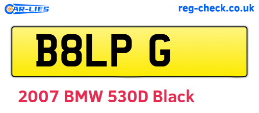 B8LPG are the vehicle registration plates.