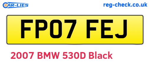 FP07FEJ are the vehicle registration plates.