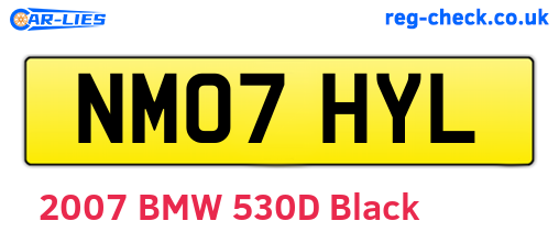 NM07HYL are the vehicle registration plates.