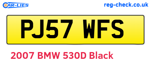 PJ57WFS are the vehicle registration plates.