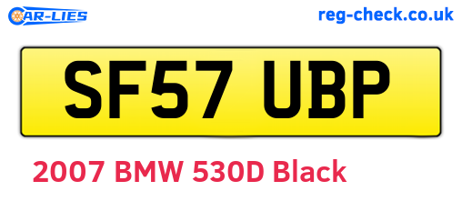 SF57UBP are the vehicle registration plates.