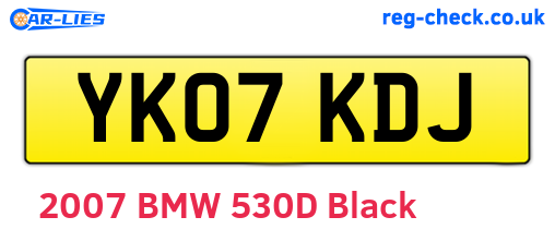 YK07KDJ are the vehicle registration plates.