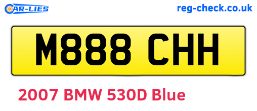 M888CHH are the vehicle registration plates.