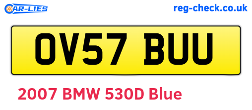 OV57BUU are the vehicle registration plates.