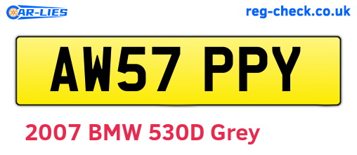 AW57PPY are the vehicle registration plates.