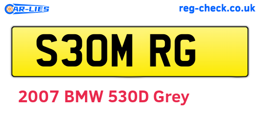 S30MRG are the vehicle registration plates.