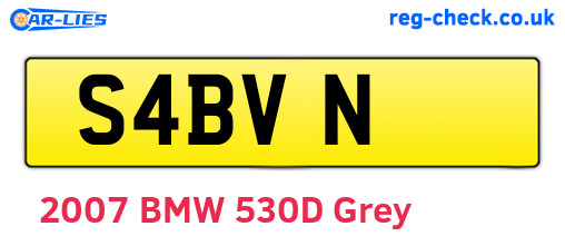 S4BVN are the vehicle registration plates.
