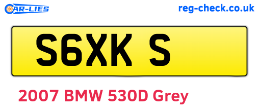 S6XKS are the vehicle registration plates.