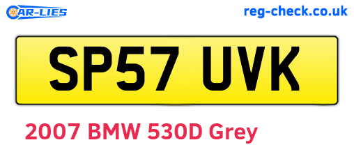 SP57UVK are the vehicle registration plates.