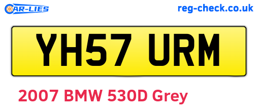 YH57URM are the vehicle registration plates.