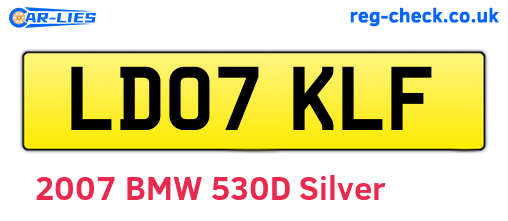 LD07KLF are the vehicle registration plates.