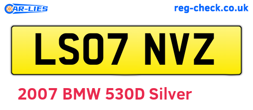 LS07NVZ are the vehicle registration plates.