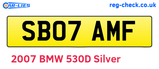 SB07AMF are the vehicle registration plates.
