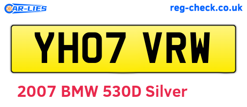 YH07VRW are the vehicle registration plates.
