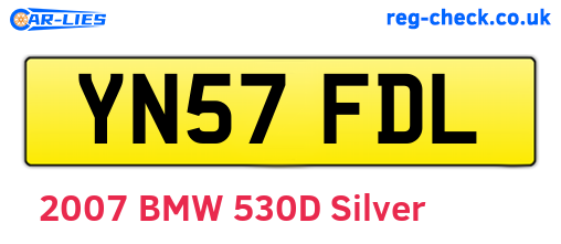YN57FDL are the vehicle registration plates.