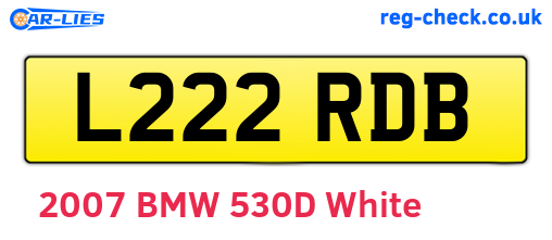 L222RDB are the vehicle registration plates.