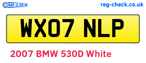 WX07NLP are the vehicle registration plates.