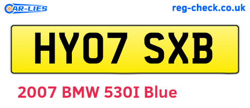 HY07SXB are the vehicle registration plates.