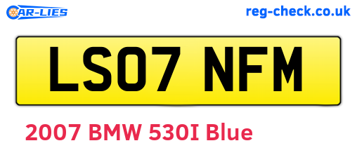 LS07NFM are the vehicle registration plates.