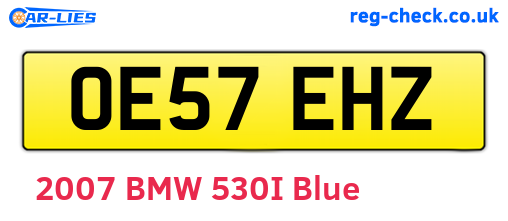 OE57EHZ are the vehicle registration plates.
