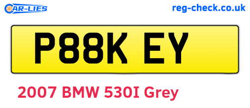 P88KEY are the vehicle registration plates.