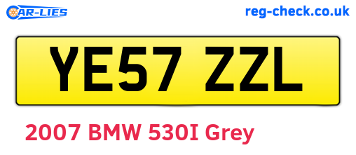 YE57ZZL are the vehicle registration plates.