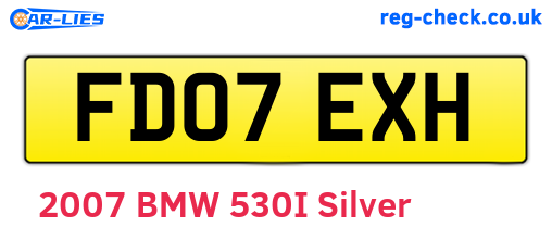 FD07EXH are the vehicle registration plates.