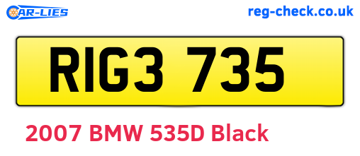 RIG3735 are the vehicle registration plates.