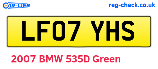 LF07YHS are the vehicle registration plates.