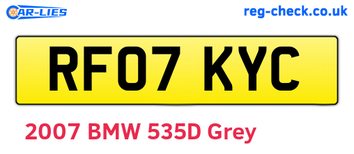 RF07KYC are the vehicle registration plates.