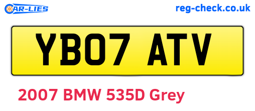 YB07ATV are the vehicle registration plates.
