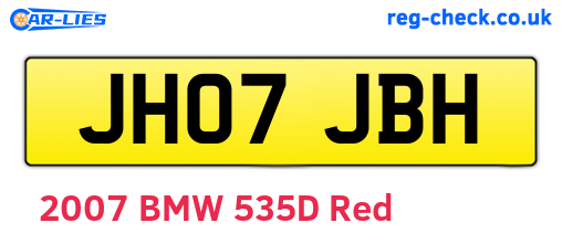 JH07JBH are the vehicle registration plates.