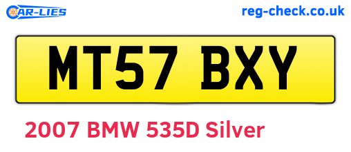 MT57BXY are the vehicle registration plates.