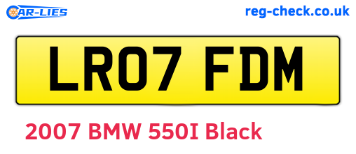 LR07FDM are the vehicle registration plates.