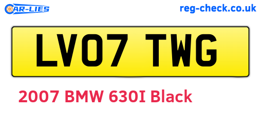 LV07TWG are the vehicle registration plates.