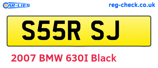 S55RSJ are the vehicle registration plates.