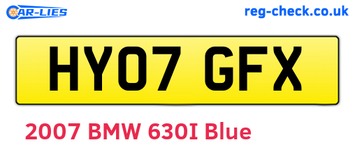 HY07GFX are the vehicle registration plates.