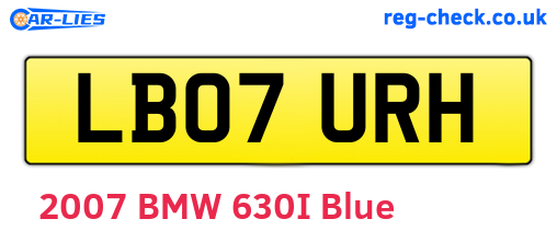 LB07URH are the vehicle registration plates.