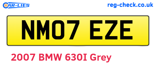 NM07EZE are the vehicle registration plates.