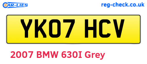 YK07HCV are the vehicle registration plates.