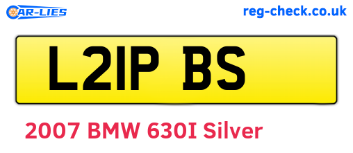 L21PBS are the vehicle registration plates.
