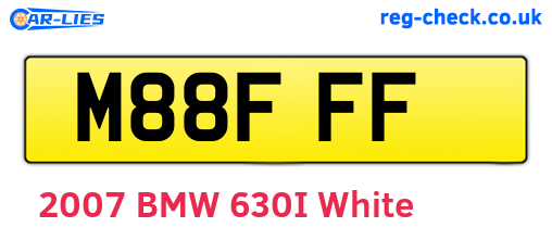 M88FFF are the vehicle registration plates.