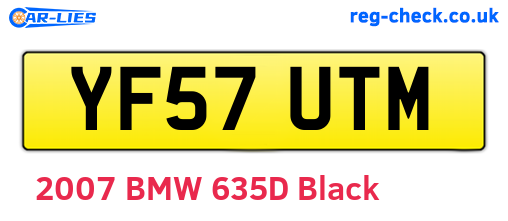YF57UTM are the vehicle registration plates.
