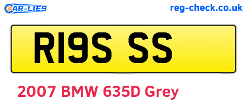 R19SSS are the vehicle registration plates.
