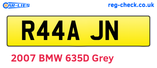 R44AJN are the vehicle registration plates.