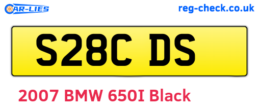 S28CDS are the vehicle registration plates.