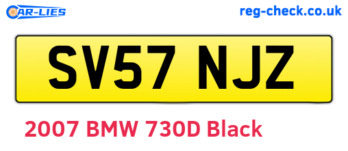 SV57NJZ are the vehicle registration plates.