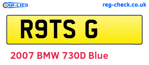 R9TSG are the vehicle registration plates.